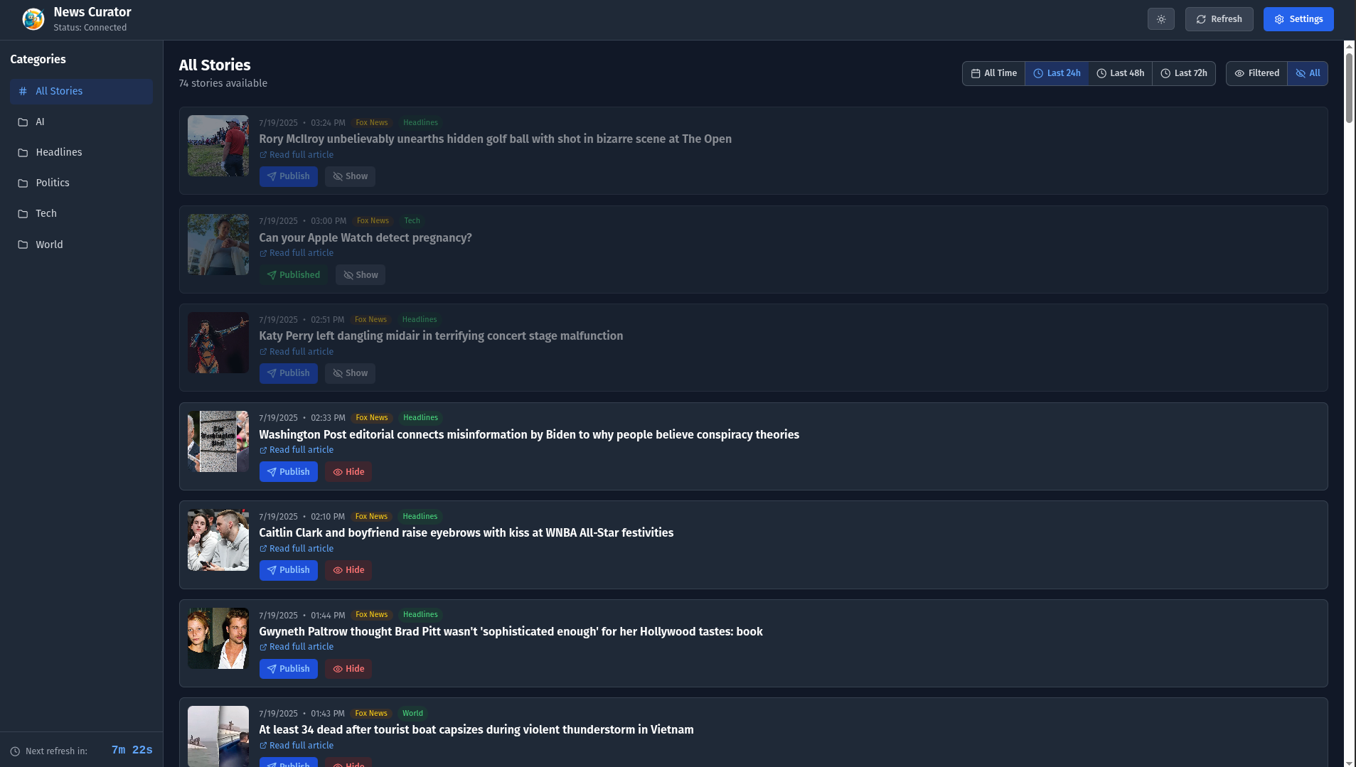 RSSReader screenshot